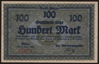 Düren/ Stadt, 100 Mark, 1920