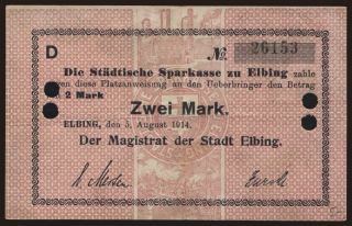 Elbing/ Stadt, 2 Mark, 1914