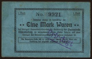 Mikultschütz/ Gemeinde, 1 Mark, 1914