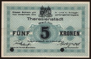 Theresienstadt, 5 Kronen, 1917