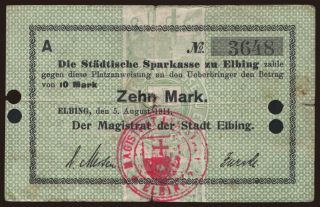Elbing/ Stadt, 10 Mark, 1914