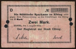 Elbing/ Stadt, 2 Mark, 1914