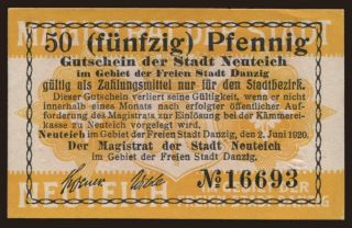 Neuteich, 50 Pfennig, 1920