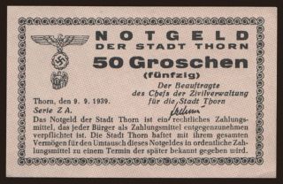 Thorn, 50 Groschen, 1939