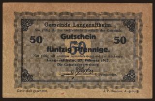 Langenaltheim, 50 Pfennig, 1917