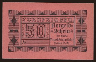 Penzig/ Tietze & Seidensticker, 50 Pfennig, 191?