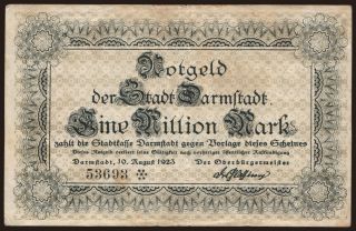 Darmstadt/ Stadt, 1.000.000 Mark, 1923
