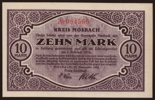 Mosbach/ Kreis, 10 Mark, 1918