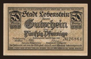 Lobenstein, 50 Pfennig, 1919