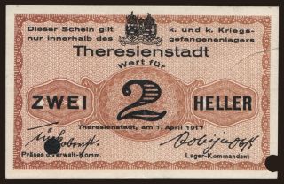 Theresienstadt, 2 Heller, 1917