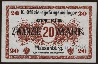Plassenburg, 20 Mark, 191?