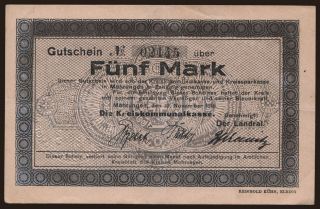 Mohrungen/ Kreis, 5 Mark, 1918