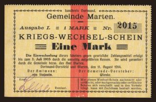 Marten/ Gemeinde, 1 Mark, 1914