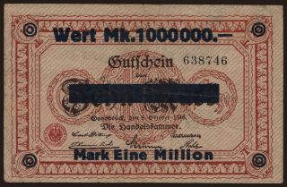 Osnabrück/ Handelskammer, 1.000.000 Mark, 1923