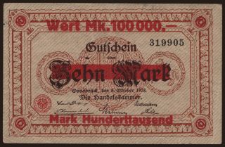 Osnabrück/ Handelskammer, 100.000 Mark, 1923