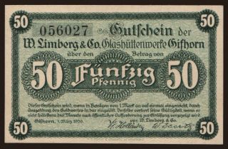 Gifhorn/ Glasfabrik W. Limberg & Co., 50 Pfennig, 1920