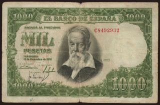 1000 pesetas, 1951