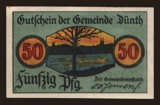 Dynt/ Gemeinde, 50 Pfennig, 1920