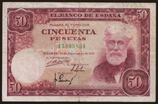 50 pesetas, 1951