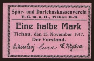 Tichau/ Spar- und Darlehenskassenverein, 1/2 Mark, 1917
