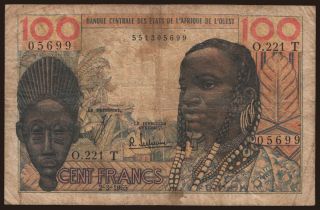 Togo, 100 francs, 1965