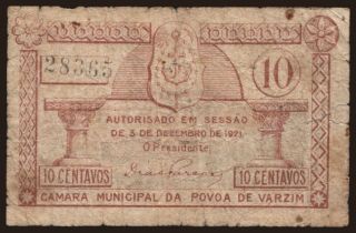 Povoa de Varzim, 10 centavos, 1921