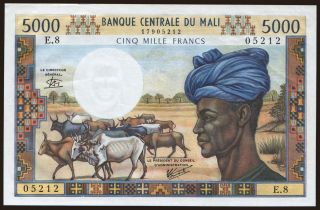 5000 francs, 1972