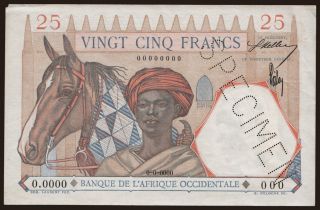 25 francs, 1933, SPECIMEN