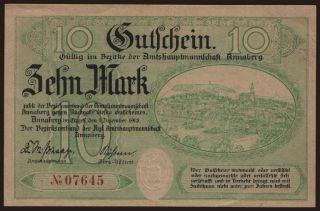 Annaberg/ Amtshauptmannschaft, 10 Mark, 1918