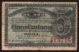 5 centavos, 1917
