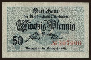Wiesbaden, 50 Pfennig, 1917