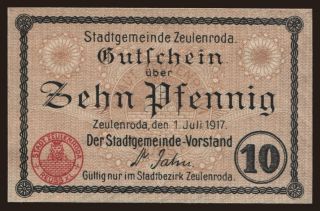 Zeulenroda, 10 Pfennig, 1917