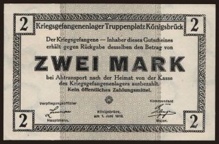 Königsbrück, 2 Mark, 1918