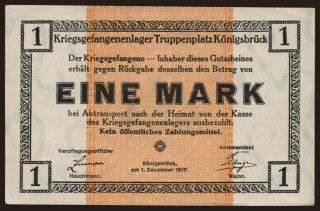 Königsbrück, 1 Mark, 1918