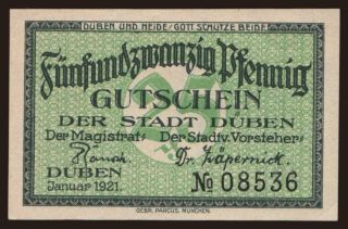 Düben, 25 Pfennig, 1921