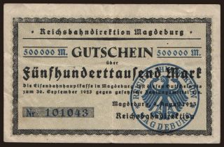 Magdeburg, 500.000 Mark, 1923