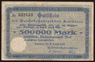 Hannover, 500.000 Mark, 1923