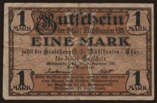Mühlhausen/ Stadt, 1 Mark, 1918