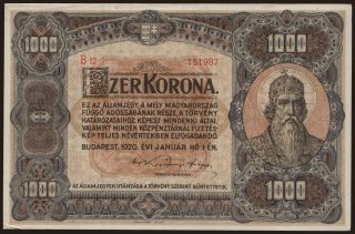 1000 korona, 1920