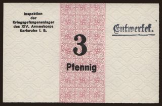 Karlsruhe, 3 Pfennig, 191?