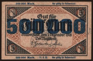 Halberstadt/ Stadt, 500.000 Mark, 1923