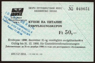 IBUSZ, 50 forint, 1988