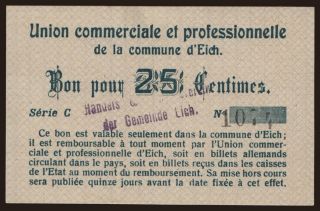 Eich, 25 centimes, 1917