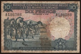 10 francs, 1952