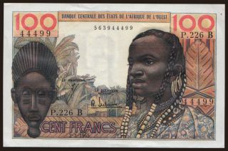 Benin, 100 francs, 1965