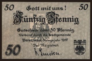 Patschkau (Paczków), 50 Pfennig, 1917