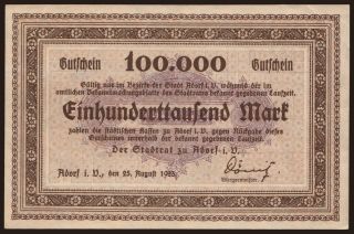 Adorf/ Stadt, 100.000 Mark, 1923