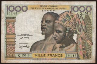 Benin, 1000 francs, 1977