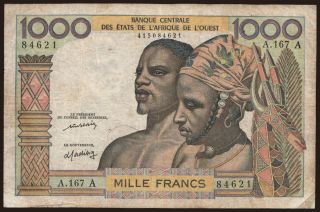 Ivory Coast, 1000 francs, 1977