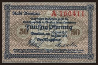 Breslau (Wroclaw), 50 Pfennig, 1917